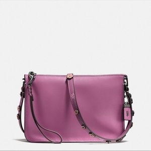 COACH Tea Rose Soho Leather Crossbody Pouch Bag